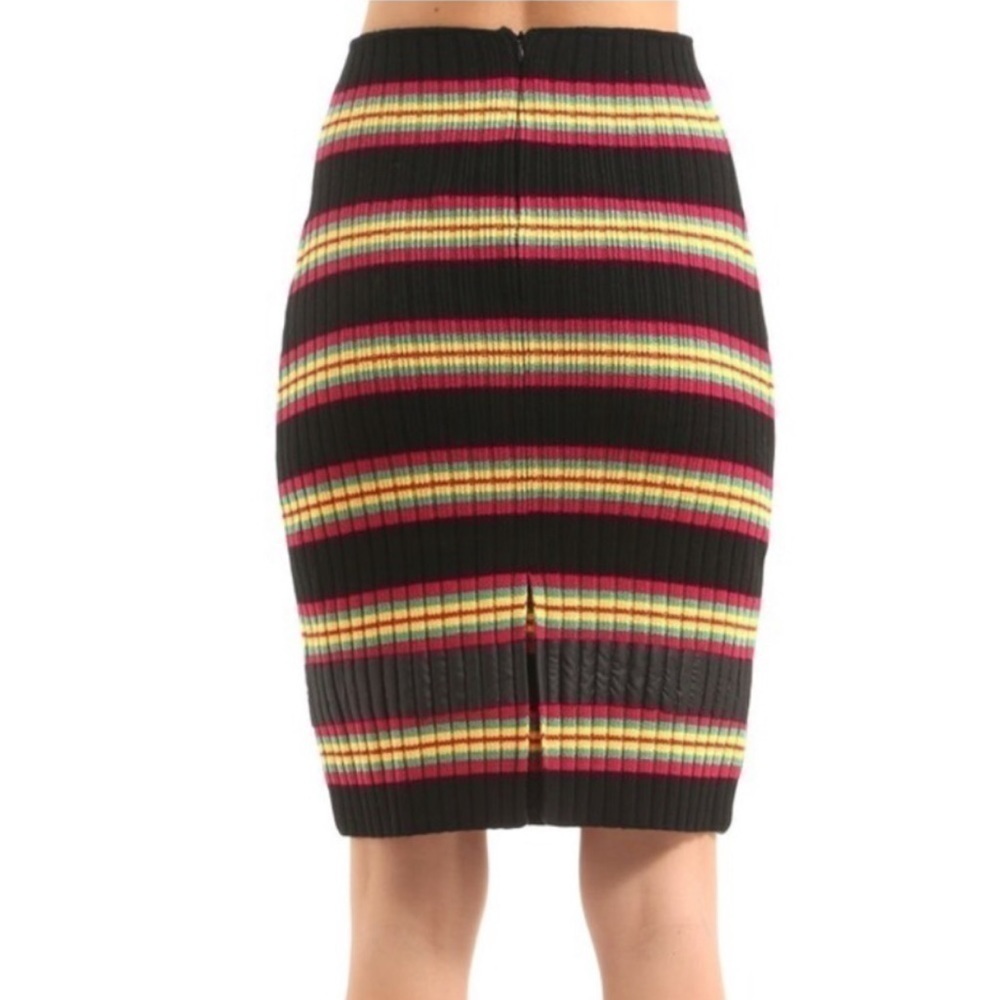 MARCO DE VINCENZO Knit Ribbed Stripe Skirt - Picture 4 of 14